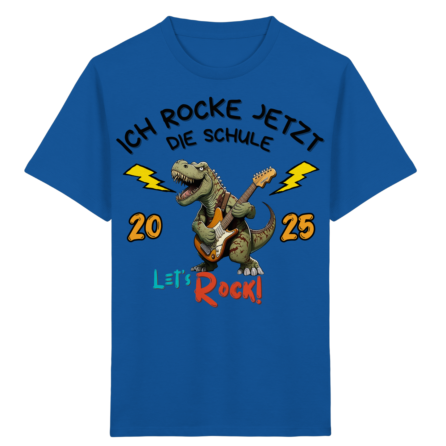 Schule Rockt T-Rex Edition Bio T-Shirt personalisierbar