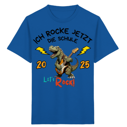 Schule Rockt T-Rex Edition Bio T-Shirt personalisierbar
