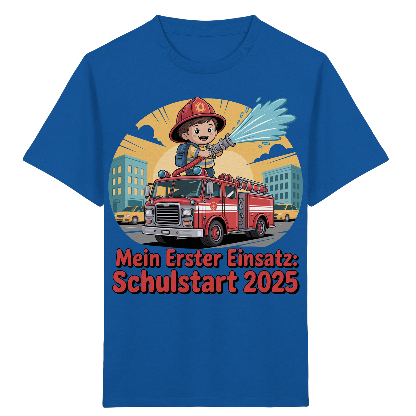 Mein erster Einsatz – Schulstart 2025 Feuerwehr Kind - Bio T-Shirt