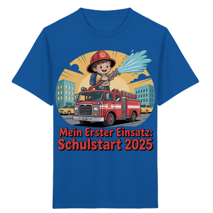 Mein erster Einsatz – Schulstart 2025 Feuerwehr Kind - Bio T-Shirt