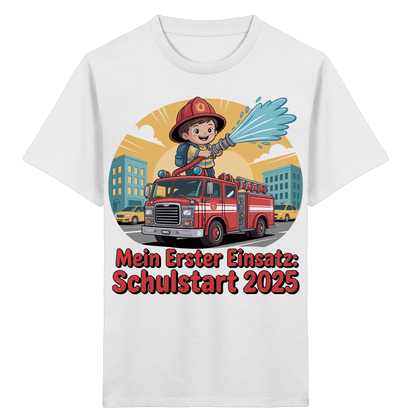 Mein erster Einsatz – Schulstart 2025 Feuerwehr Kind - Bio T-Shirt