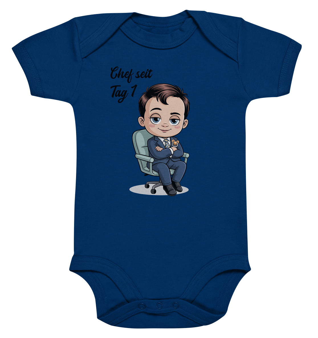 Boss Baby personalisierter Bio Babybody