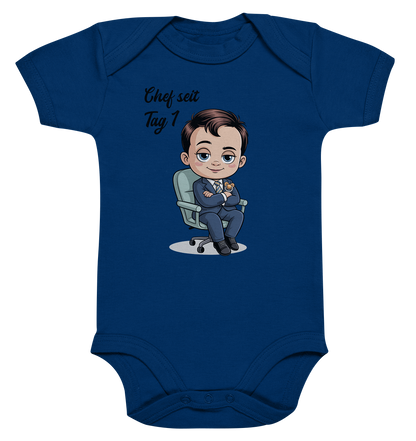 Boss Baby personalisierter Bio Babybody