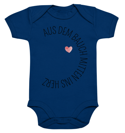 Mitten ins Herz personalisierter Bio Babybody