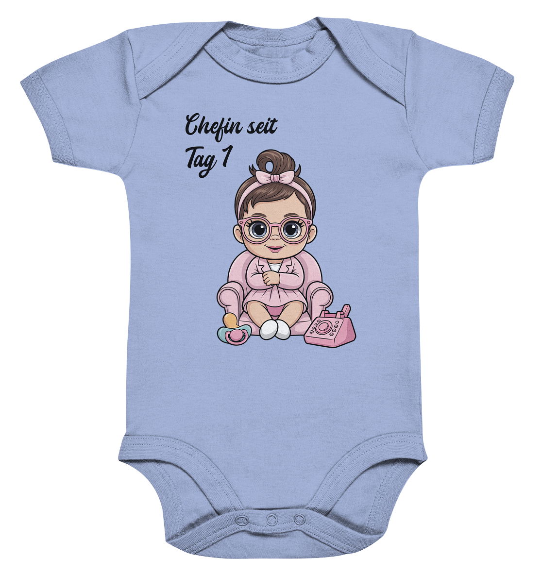 Boss Baby Girl personalisierter  Bio Babybody