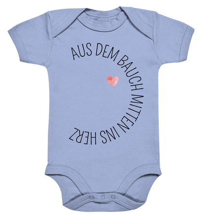 Mitten ins Herz personalisierter Bio Babybody