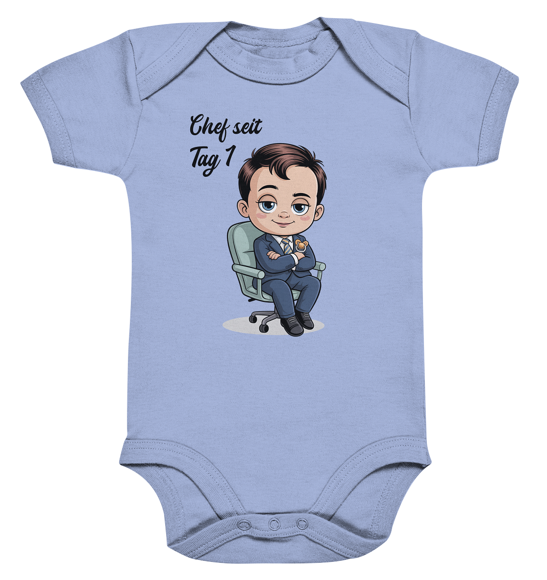 Boss Baby personalisierter Bio Babybody