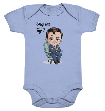 Boss Baby personalisierter Bio Babybody
