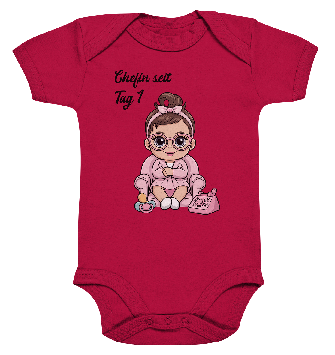 Boss Baby Girl personalisierter  Bio Babybody