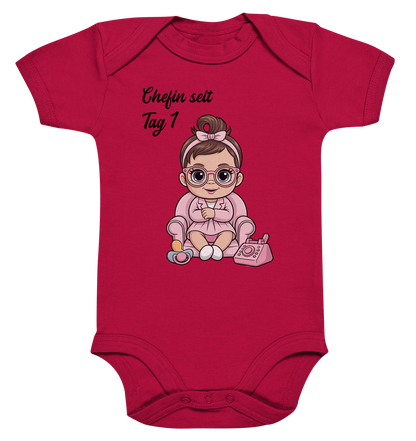 Boss Baby Girl personalisierter  Bio Babybody