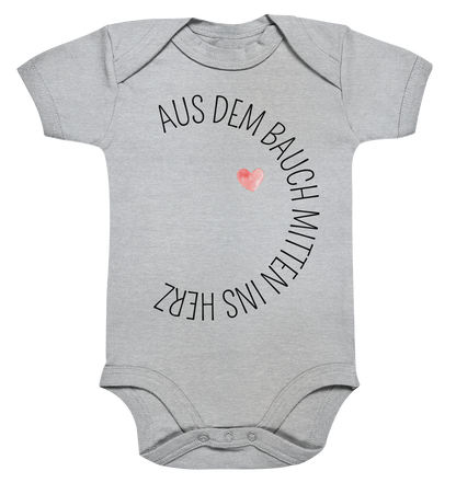 Mitten ins Herz personalisierter Bio Babybody