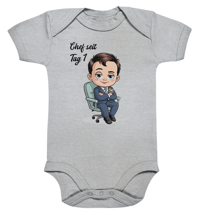 Boss Baby personalisierter Bio Babybody