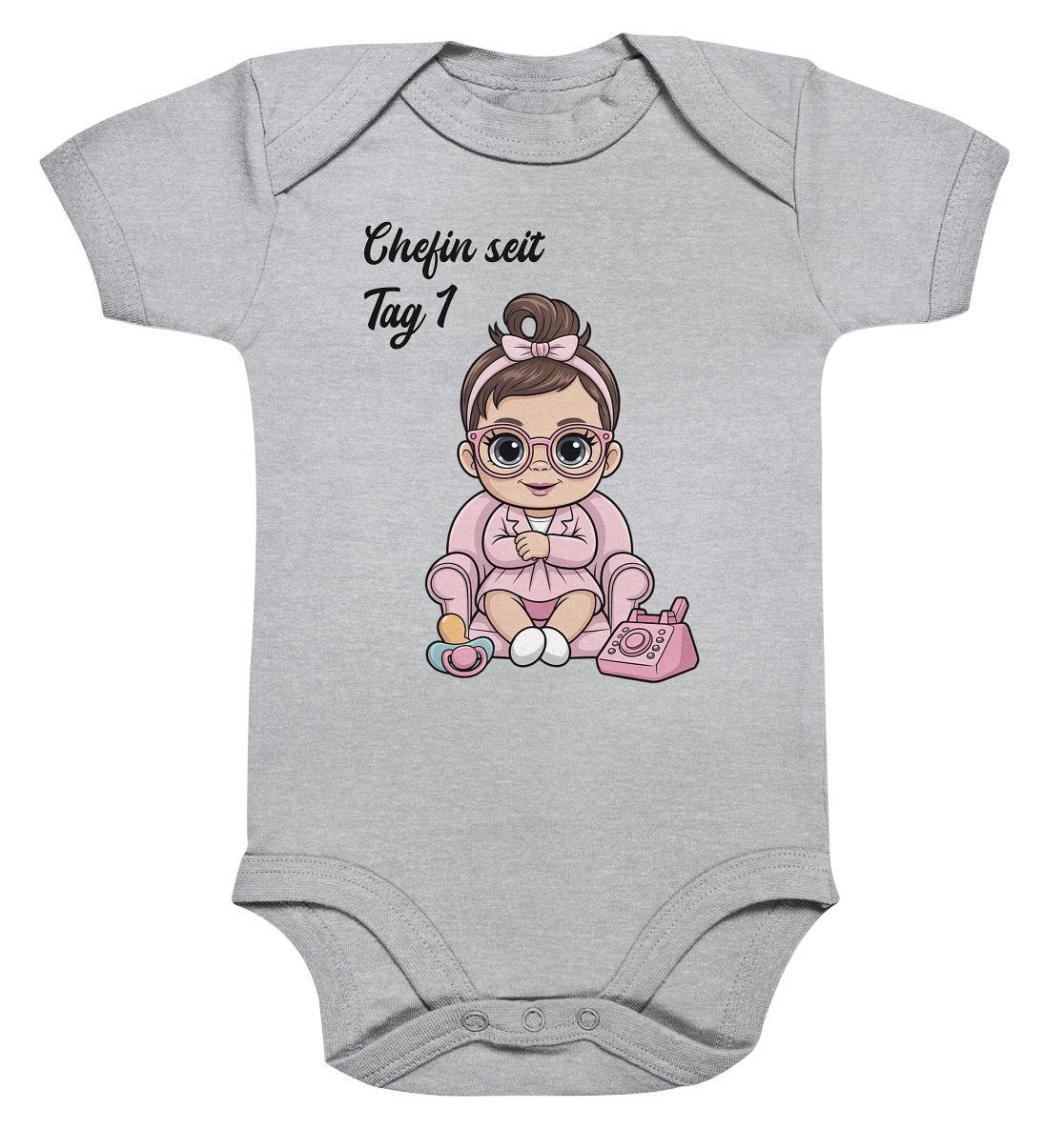 Boss Baby Girl personalisierter  Bio Babybody