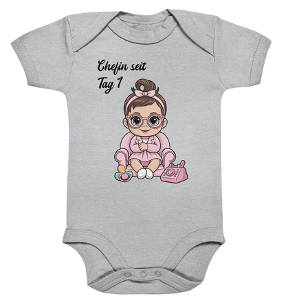 Boss Baby Girl personalisierter  Bio Babybody