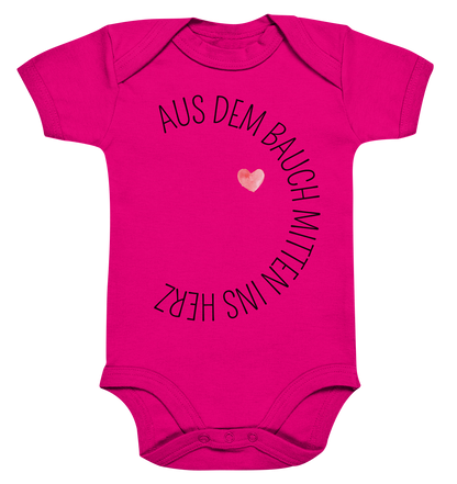 Mitten ins Herz personalisierter Bio Babybody