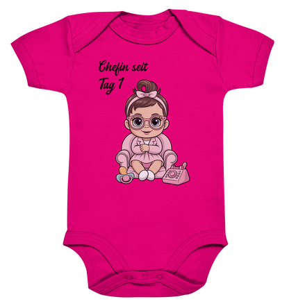Boss Baby Girl personalisierter  Bio Babybody