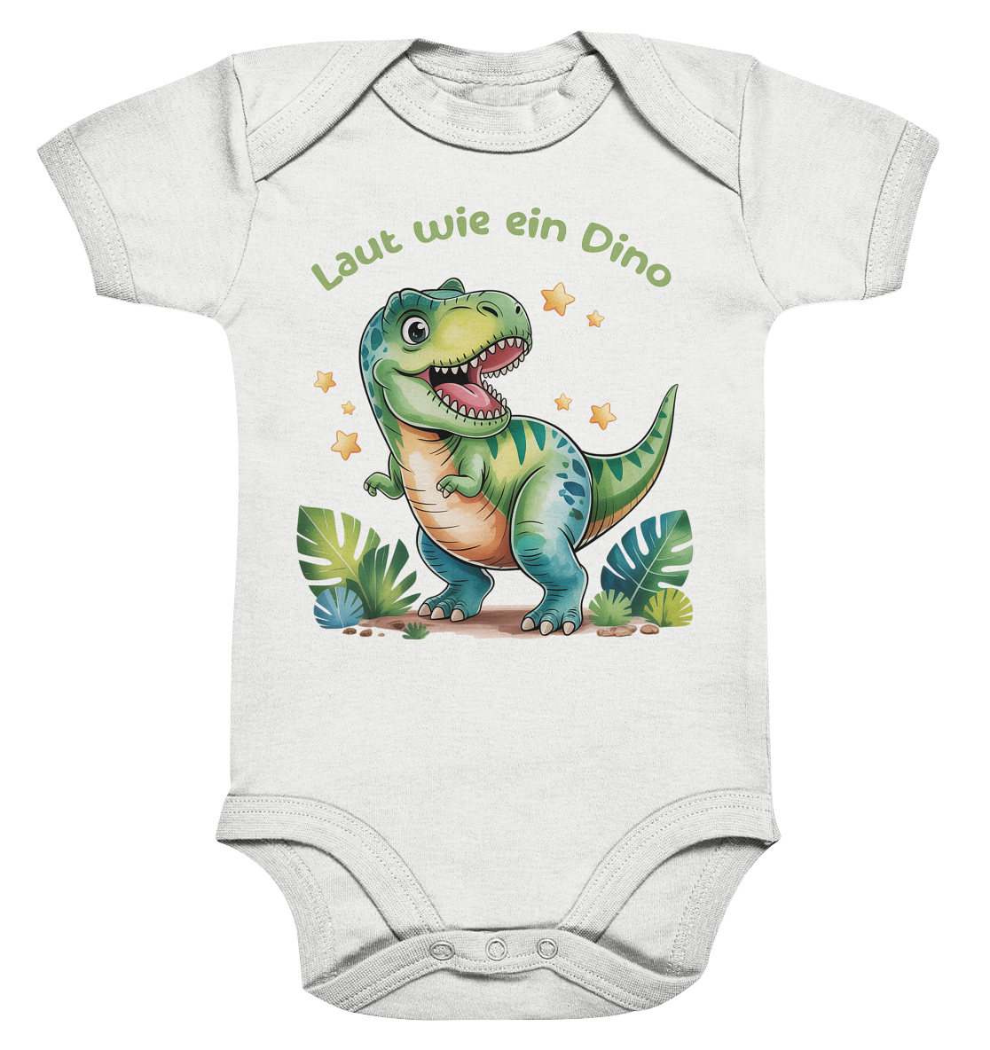 Laut wie ein Dino personalisierbar  Bio Babybody