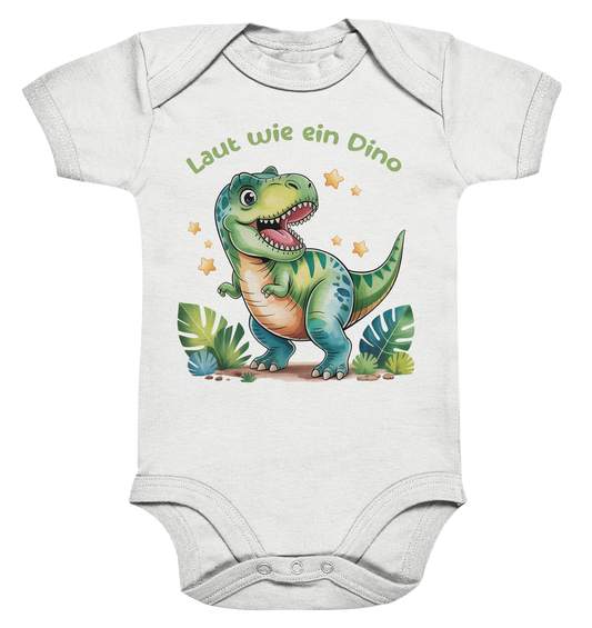 Laut wie ein Dino personalisierbar  Bio Babybody