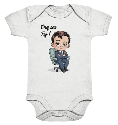 Boss Baby personalisierter Bio Babybody