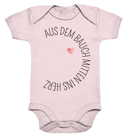 Mitten ins Herz personalisierter Bio Babybody