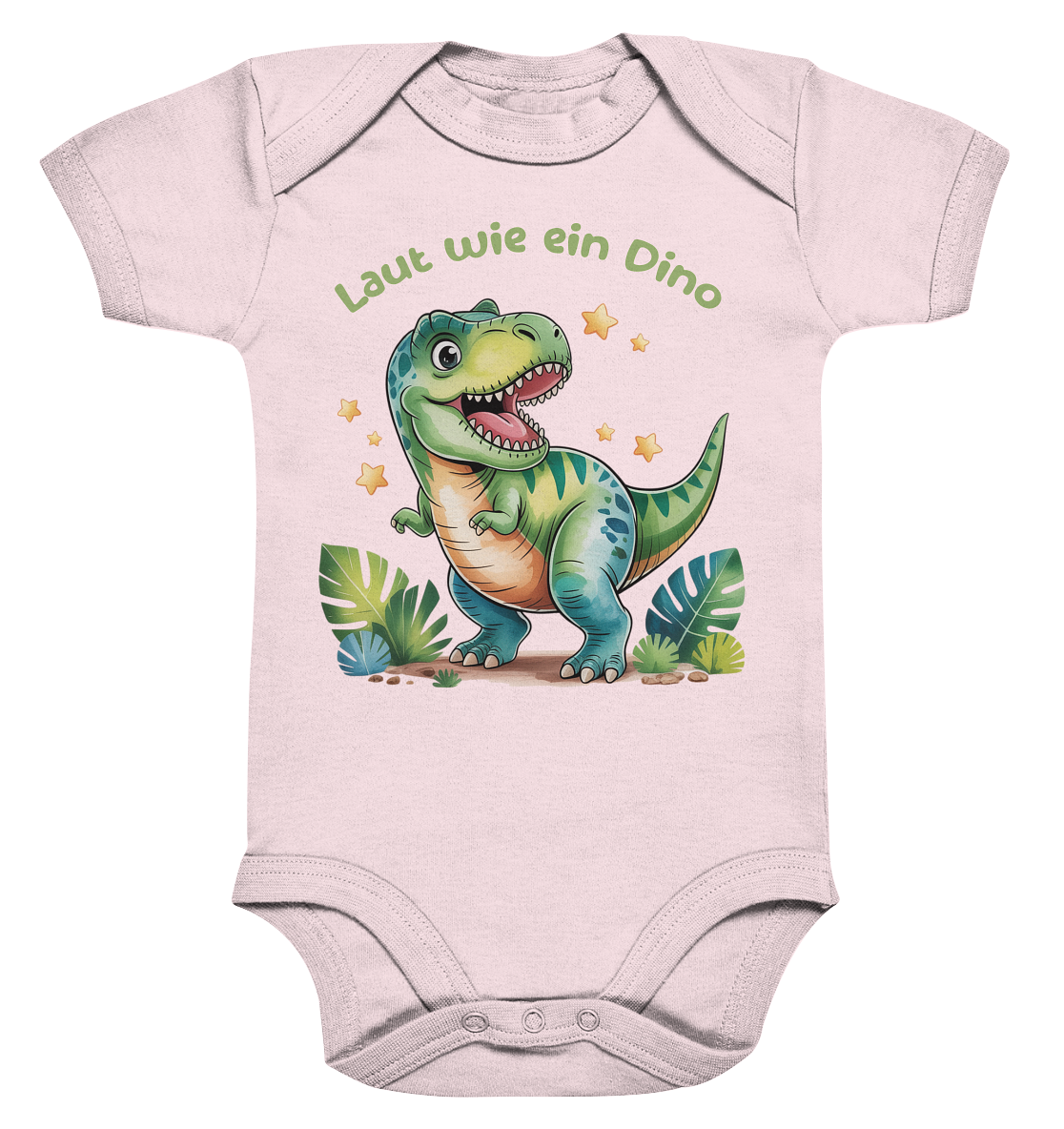 Laut wie ein Dino personalisierbar  Bio Babybody