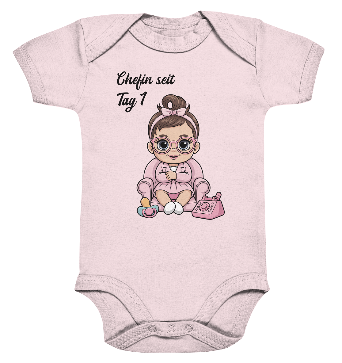 Boss Baby Girl personalisierter  Bio Babybody