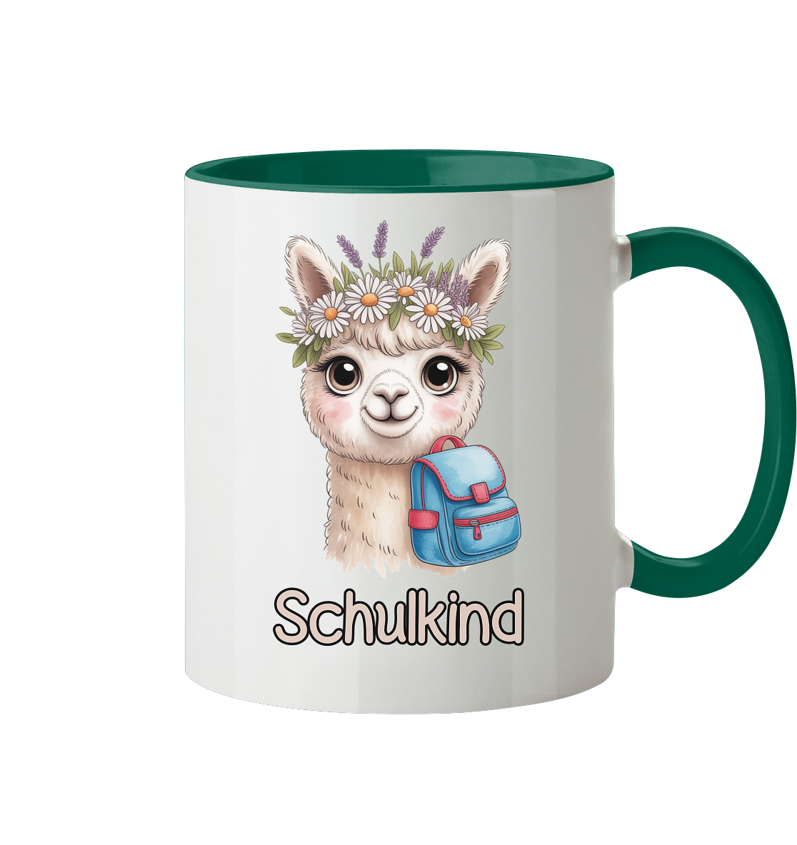 Alpaka Schulkind  Tasse personalisierbar