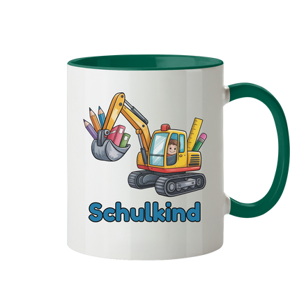 Bagger Schulkind Tasse personalisierbar