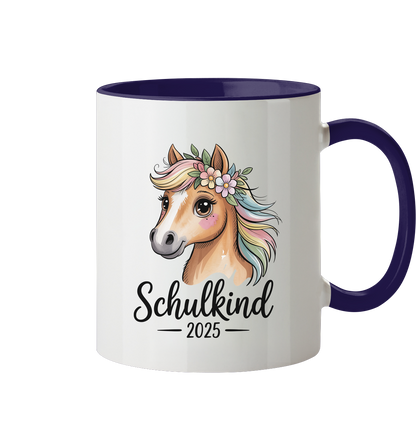 Pferdeglück Schulkind Tasse personalisierbar