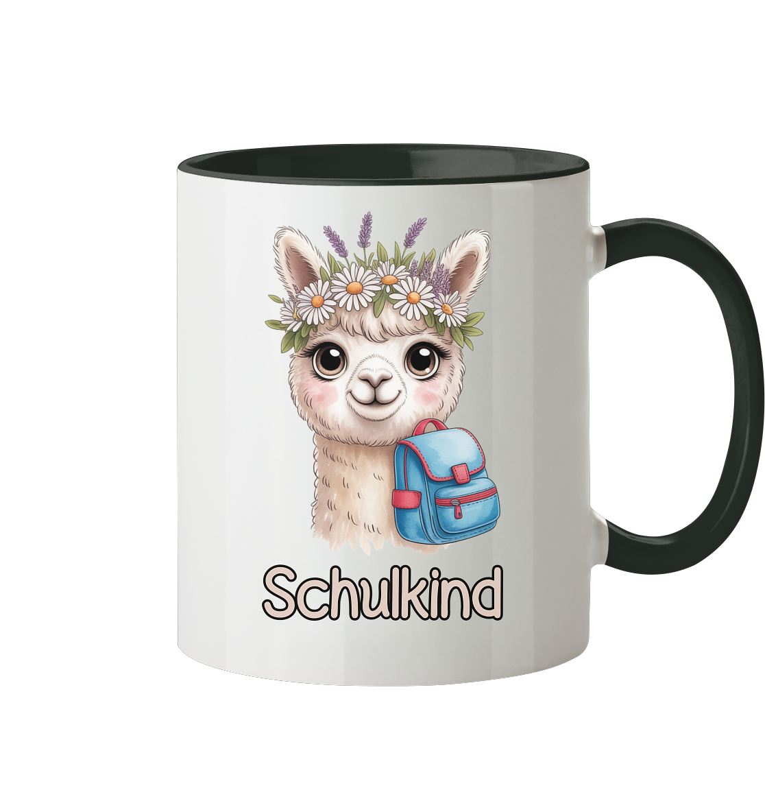 Alpaka Schulkind  Tasse personalisierbar
