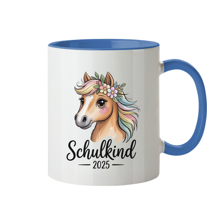 Pferdeglück Schulkind Tasse personalisierbar
