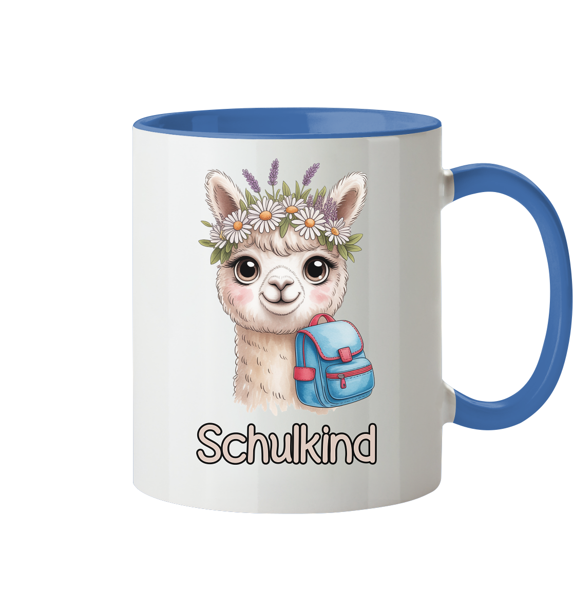 Alpaka Schulkind  Tasse personalisierbar