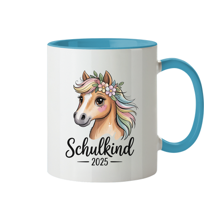 Pferdeglück Schulkind Tasse personalisierbar