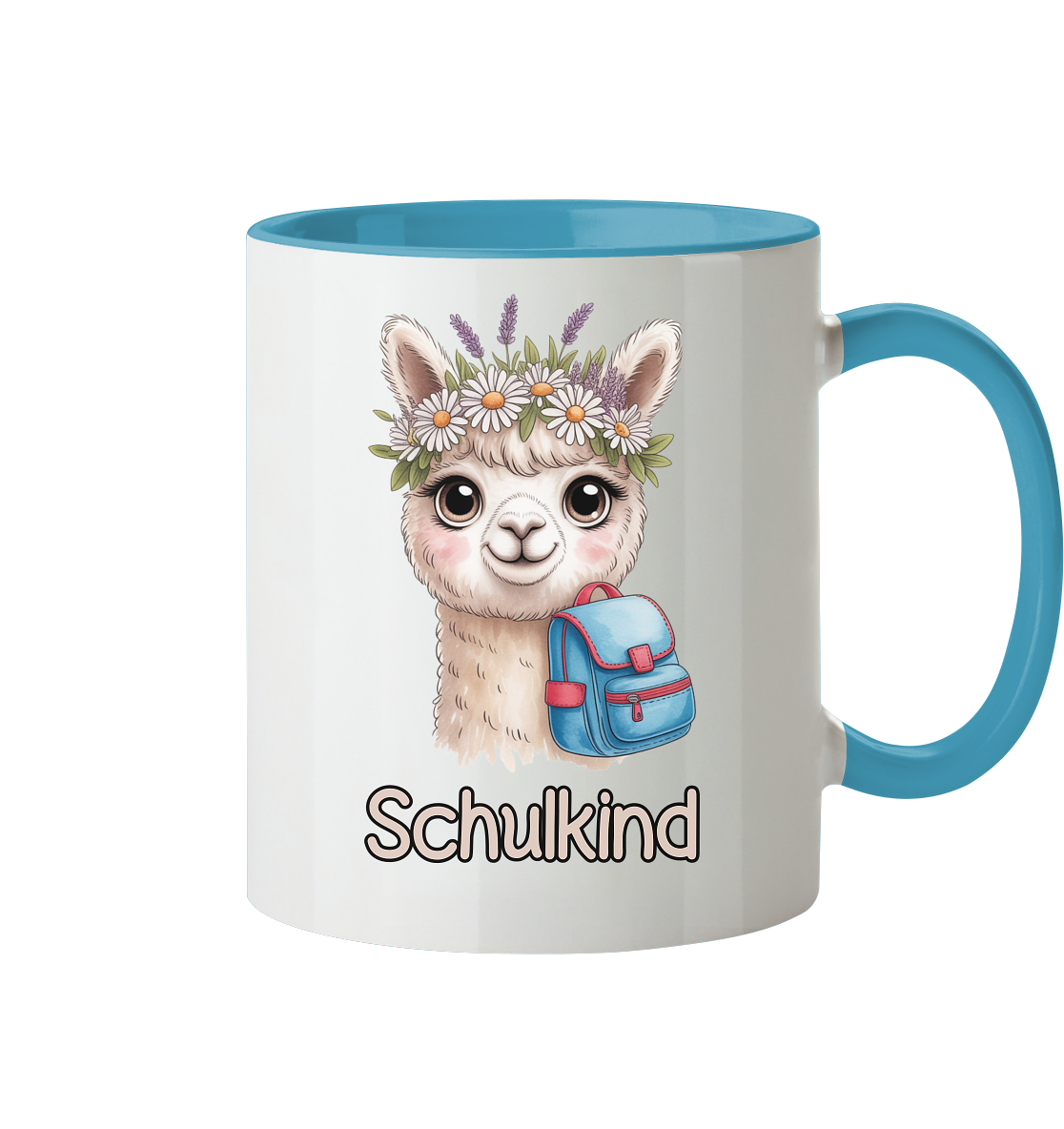 Alpaka Schulkind  Tasse personalisierbar