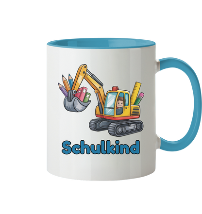 Bagger Schulkind Tasse personalisierbar