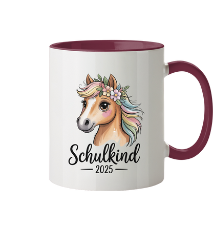 Pferdeglück Schulkind Tasse personalisierbar
