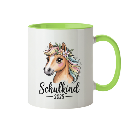 Pferdeglück Schulkind Tasse personalisierbar