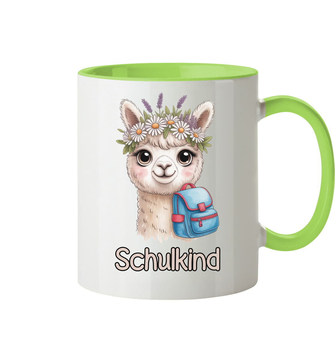 Alpaka Schulkind  Tasse personalisierbar