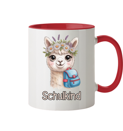 Alpaka Schulkind  Tasse personalisierbar