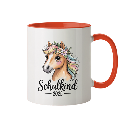 Pferdeglück Schulkind Tasse personalisierbar
