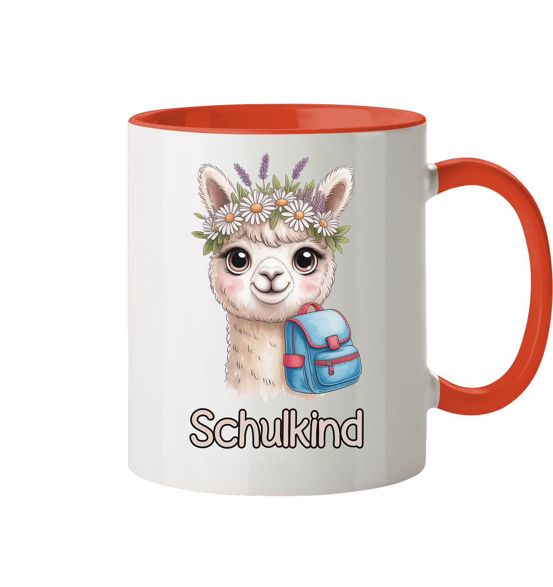 Alpaka Schulkind  Tasse personalisierbar