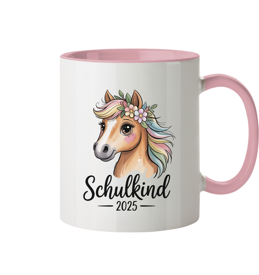 Pferdeglück Schulkind Tasse personalisierbar