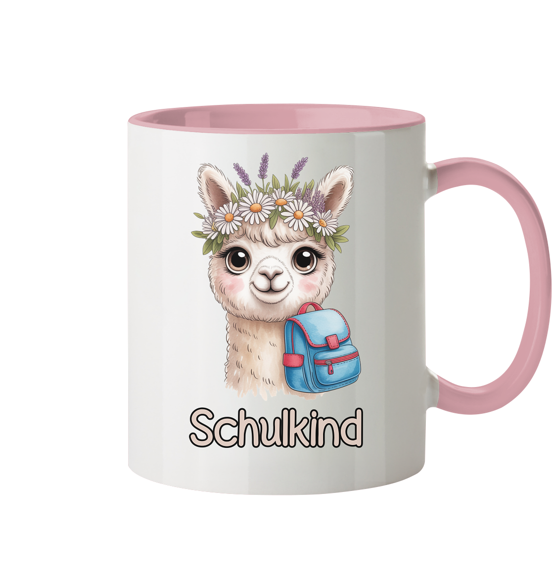 Alpaka Schulkind  Tasse personalisierbar
