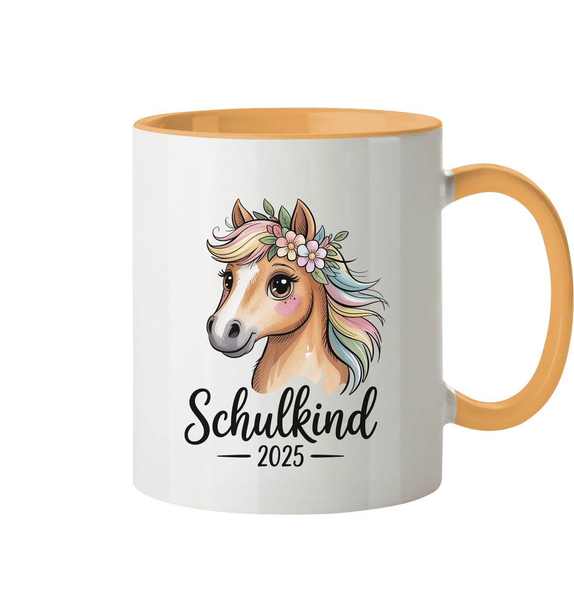Pferdeglück Schulkind Tasse personalisierbar