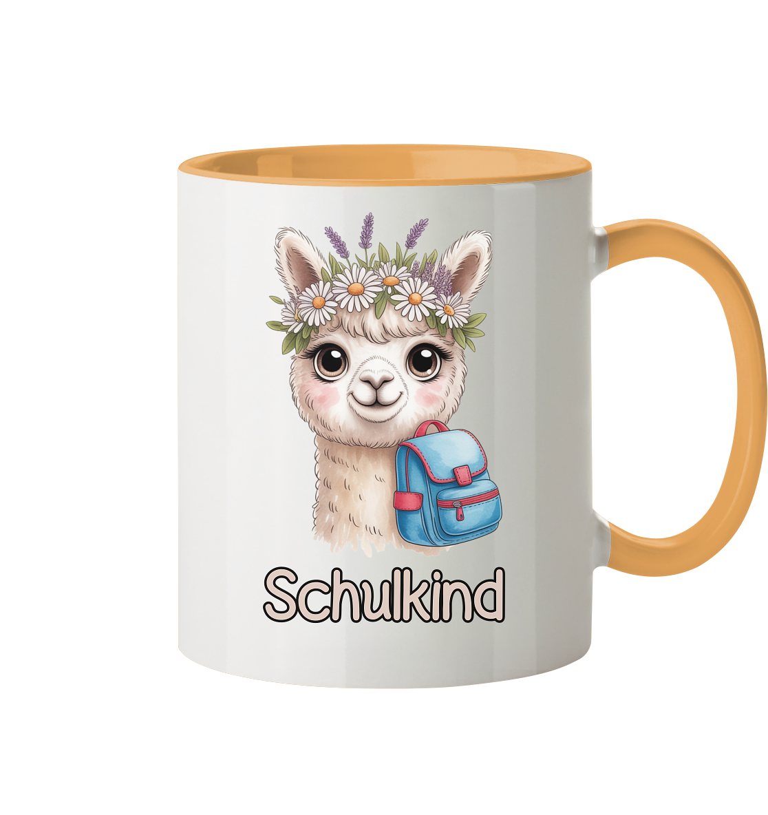 Alpaka Schulkind  Tasse personalisierbar