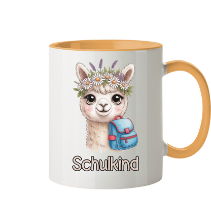 Alpaka Schulkind  Tasse personalisierbar