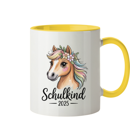 Pferdeglück Schulkind Tasse personalisierbar