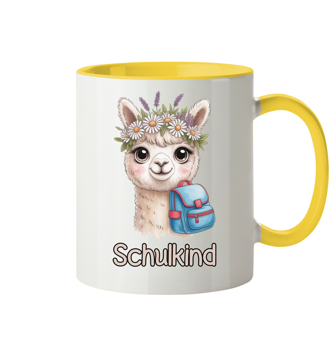 Alpaka Schulkind  Tasse personalisierbar