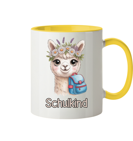 Alpaka Schulkind  Tasse personalisierbar